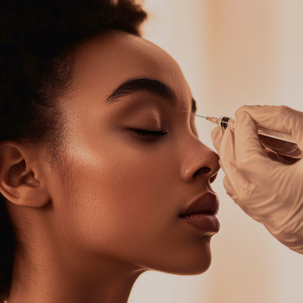 Expert Botox injections for wrinkle reduction at our aesthetics clinic inside Battersea Power Station, serving Nine Elms, Pimlico, Fulham, Chelsea, and Vauxhall.