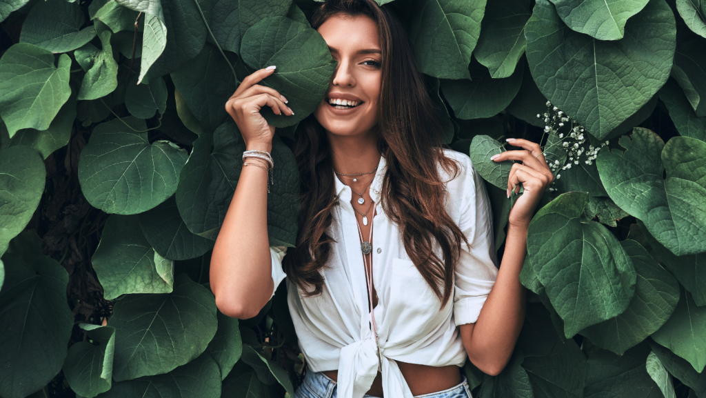 Beautiful lady in nature looking radiant after having natural looking botox and derma filler at Battersea and Nine Elms Aesthetic Clinic