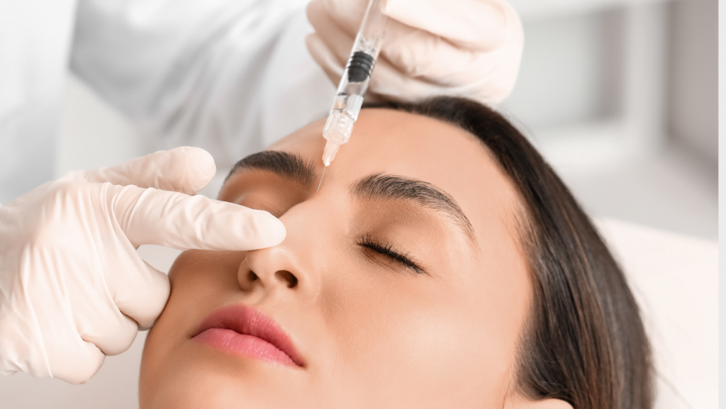 woman having Bunny Lines Botox Treatment at Battersea Power Station with our top aesthetic doctor.